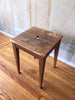 Vintage Italian Wooden Stool - Square Seat - Mercato Antiques - 3