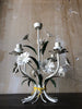 (SOLD) Vintage Tole Chandelier with Daisies