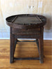 (SOLD) Small Round Antique Side Table- Shoemaker's Table