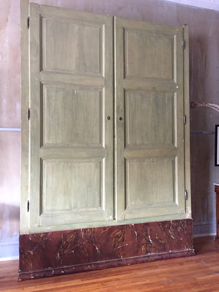 (SOLD)Large Italian Antique Archive Cabinet