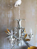 (SOLD)Vintage Tole Chandelier with Bird of Paradise