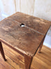 Vintage Italian Wooden Stool - Square Seat - Mercato Antiques - 4